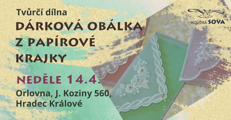 papírová krajka dárková obálka